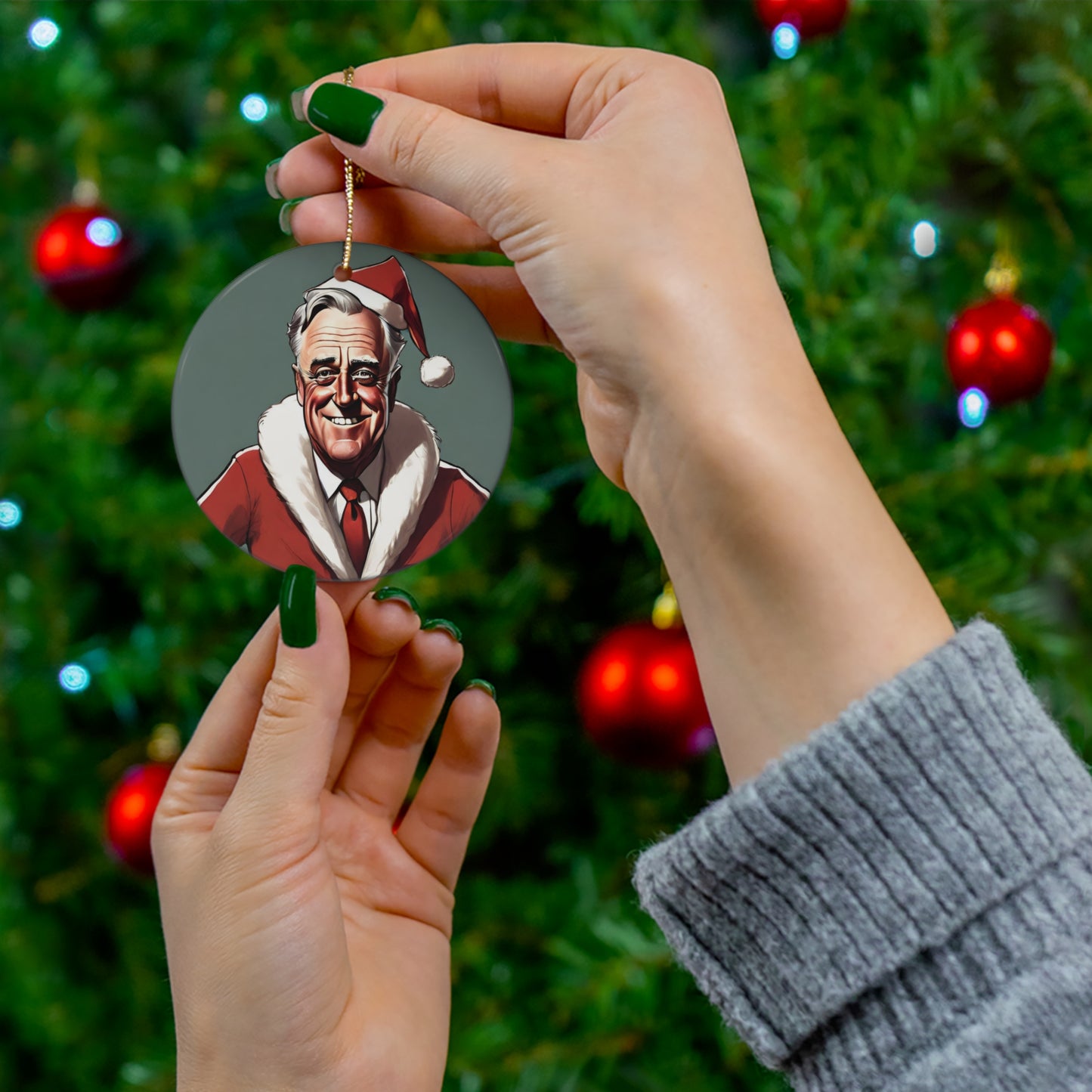 Franklin D. Roosevelt Ceramic Ornament