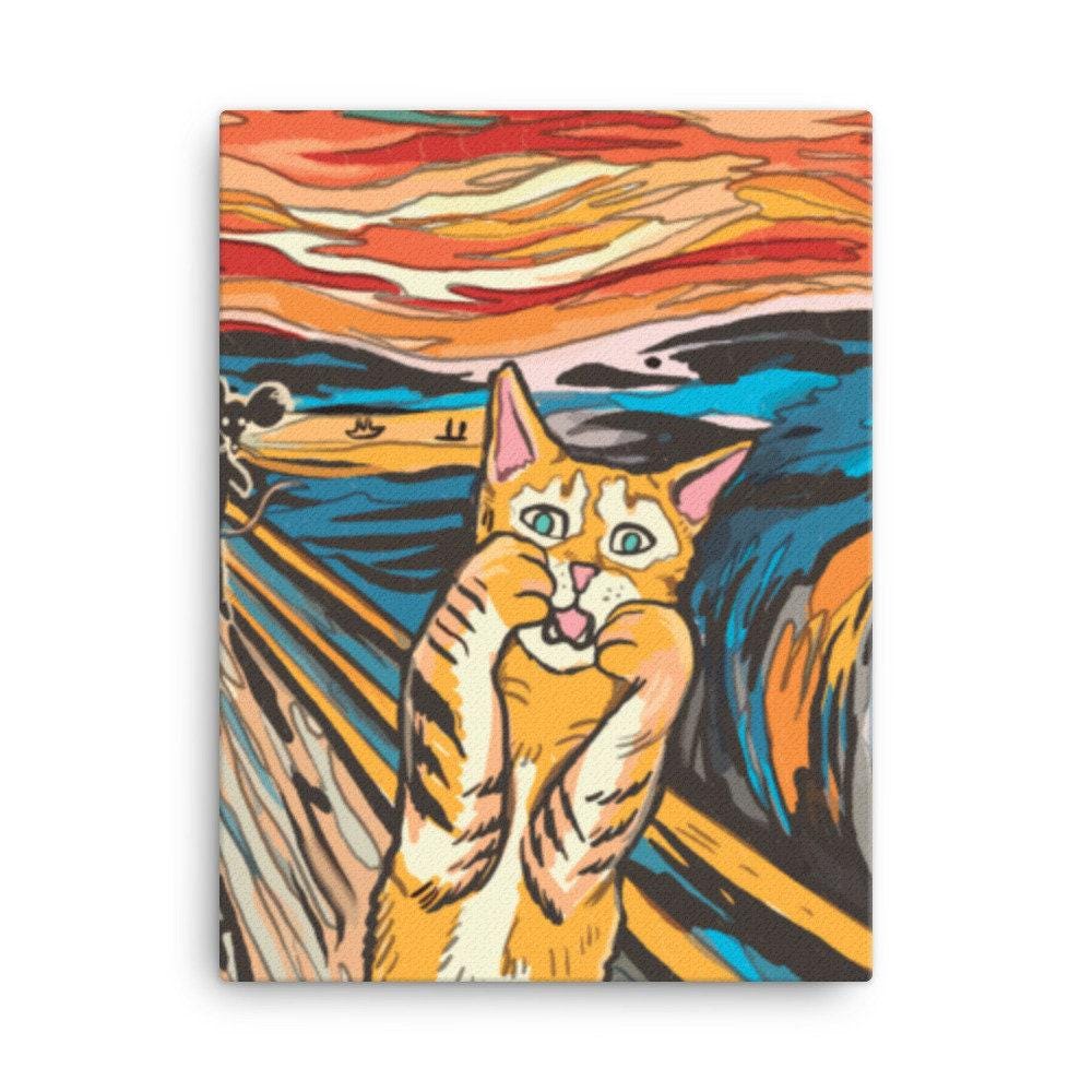 Cat "The Scream" Canvas