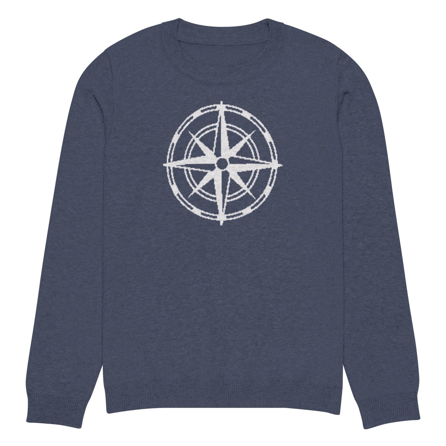 Compass Knitted Crew Neck Sweater