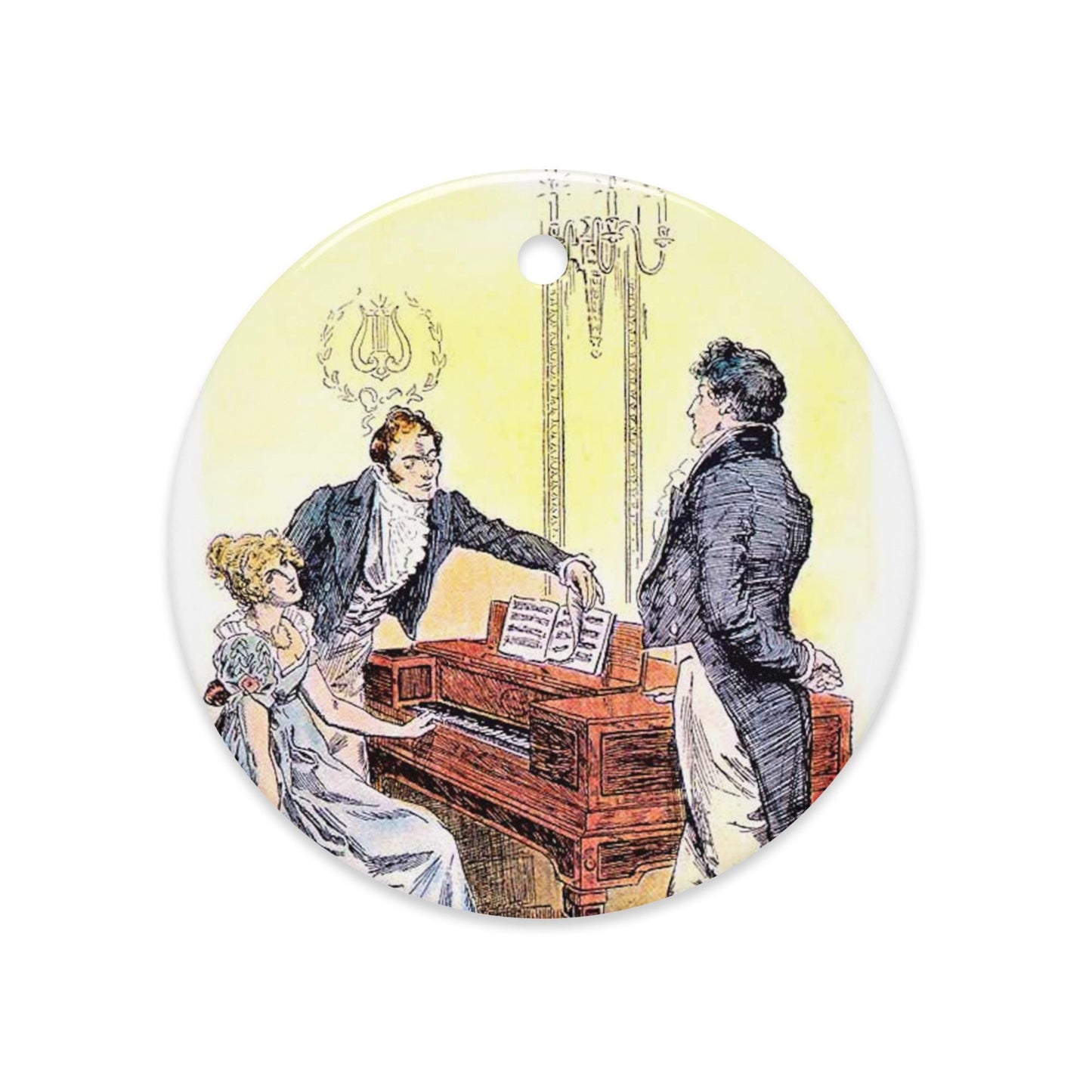 Pride and Prejudice (Piano) ceramic ornament