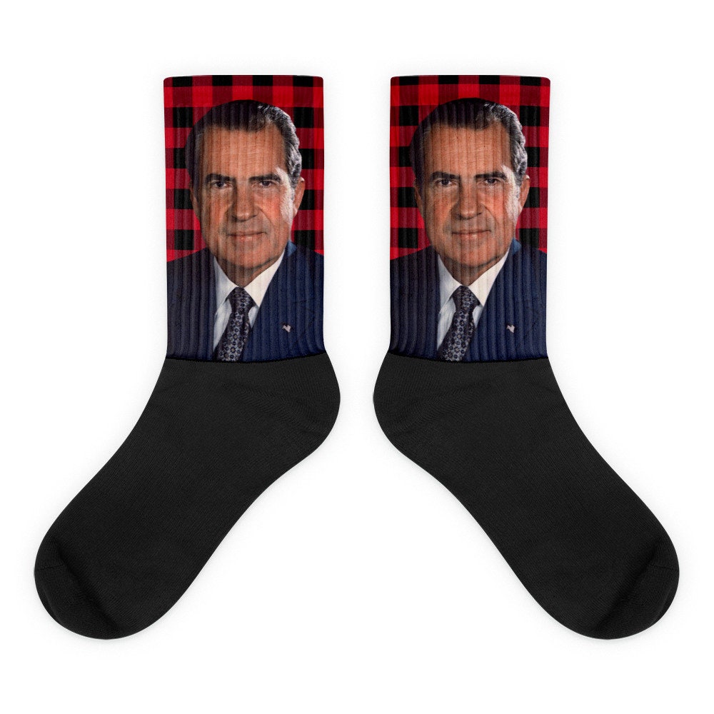 Richard Nixon Plaid Socks