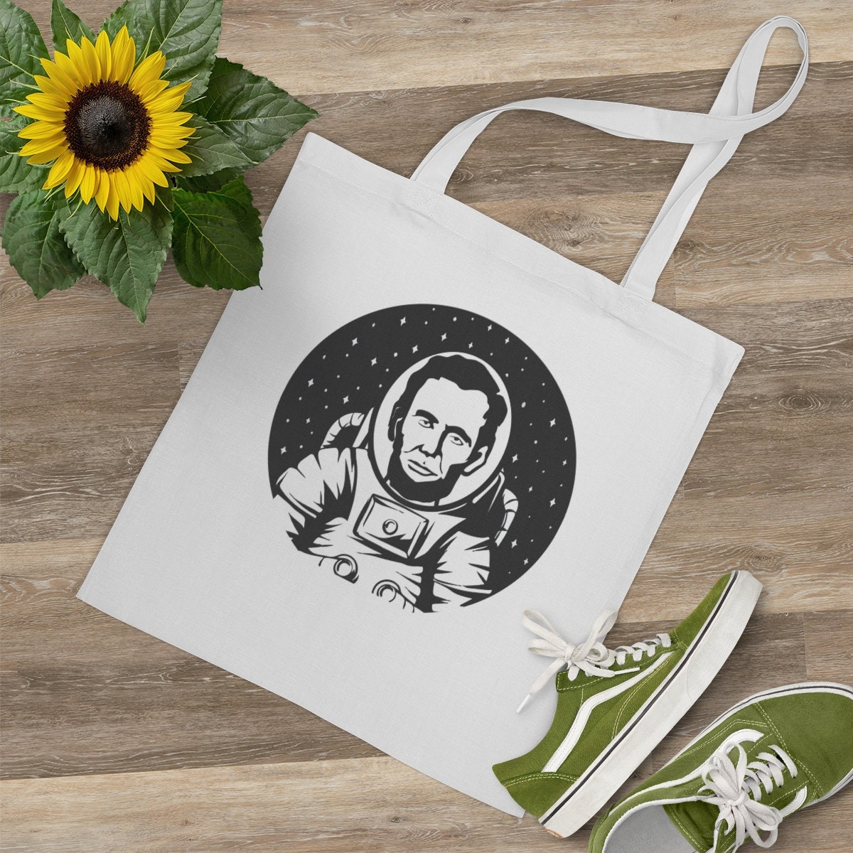 Astronaut Abe Lincoln Tote Bag