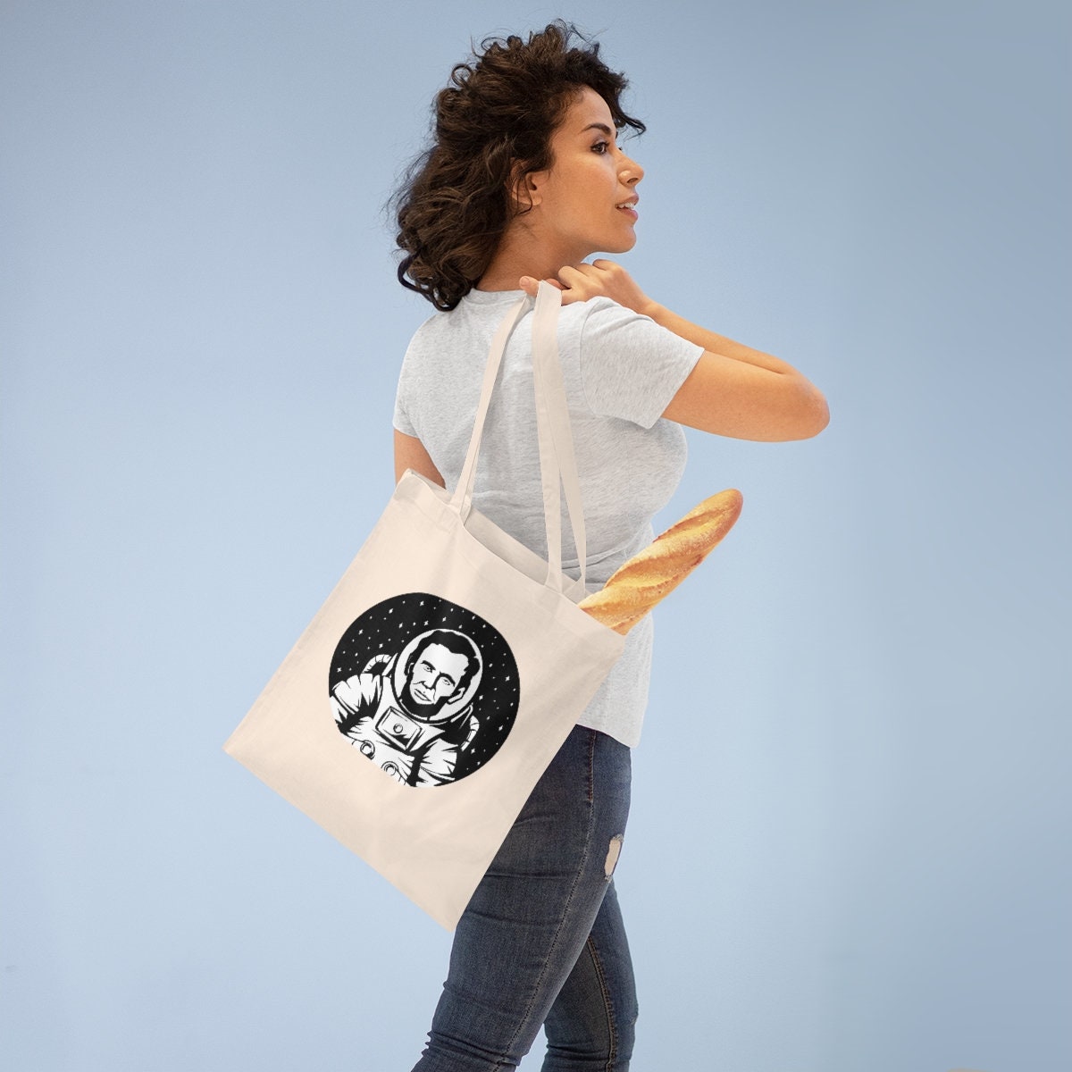 Astronaut Abe Lincoln Tote Bag