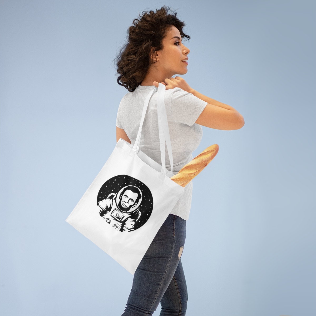 Astronaut Abe Lincoln Tote Bag