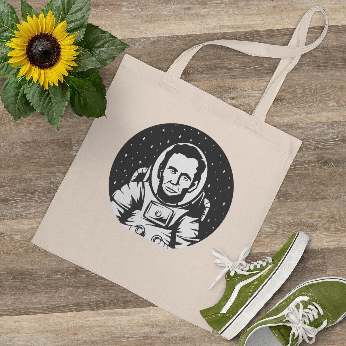 Astronaut Abe Lincoln Tote Bag