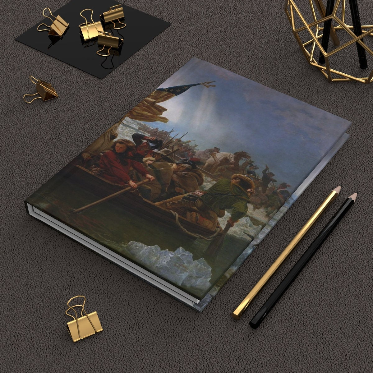 George Washington Crossing the Delaware RiverHardcover Journal Matte