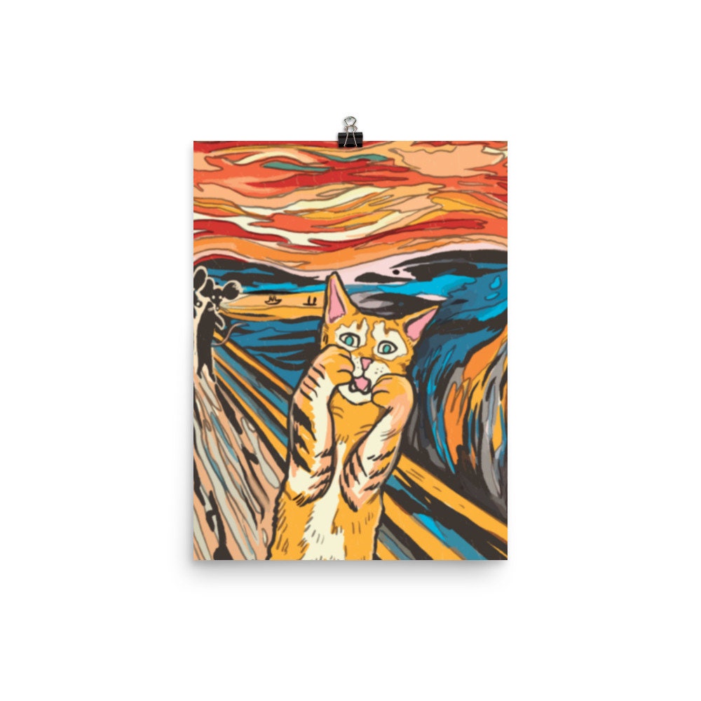 Cat "The Scream" Poster