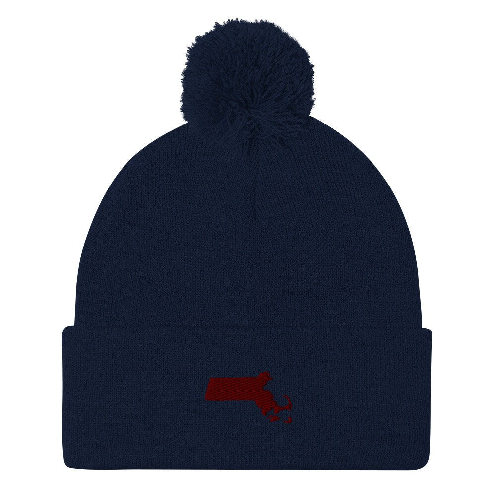 Massachusetts Pom-Pom Beanie