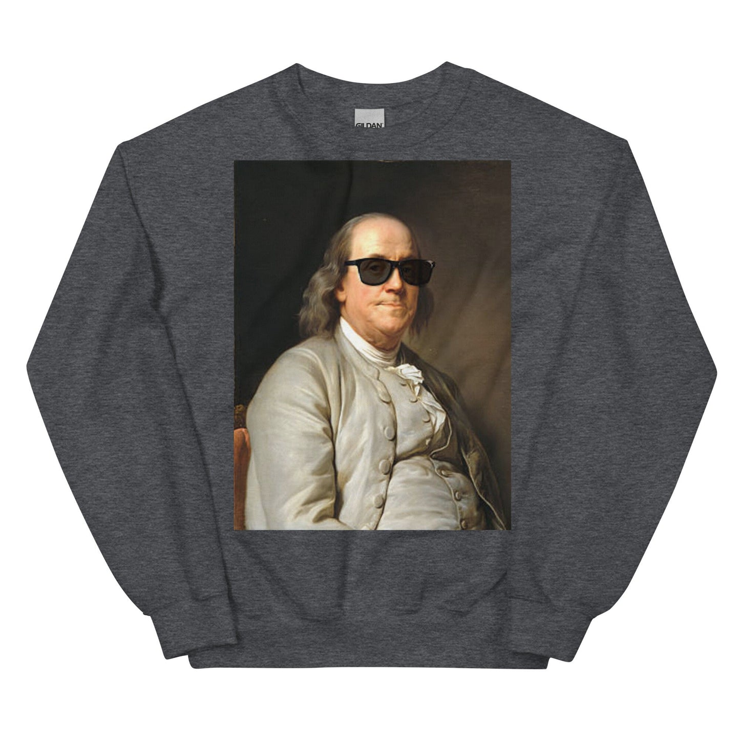 Benjamin Franklin with Sunglasses Sweatshirt