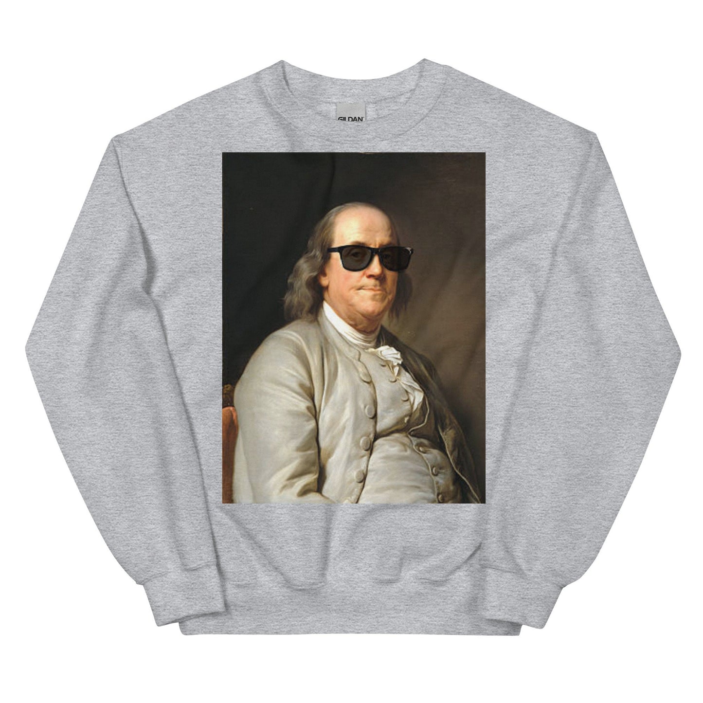 Benjamin Franklin with Sunglasses Sweatshirt