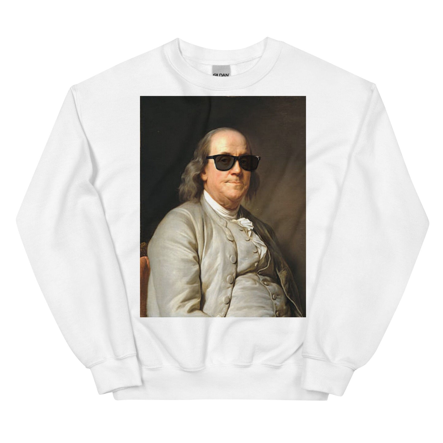 Benjamin Franklin with Sunglasses Sweatshirt