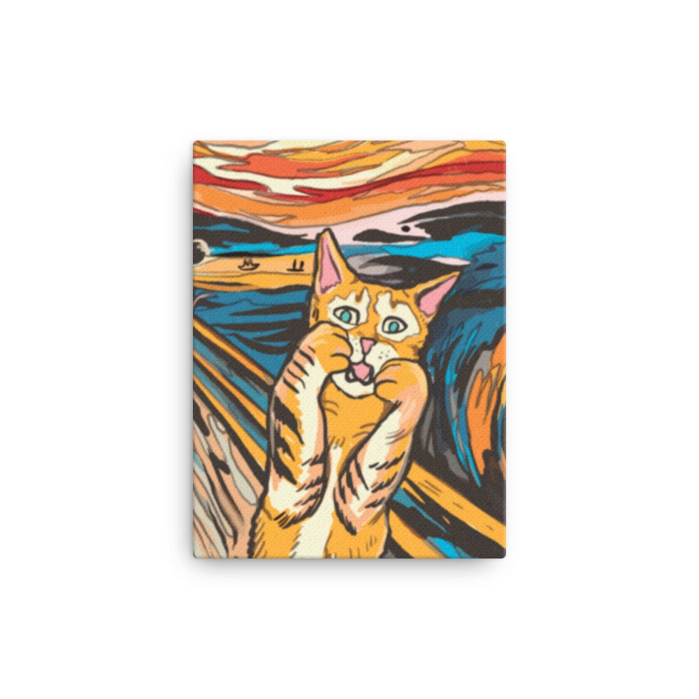 Cat "The Scream" Canvas