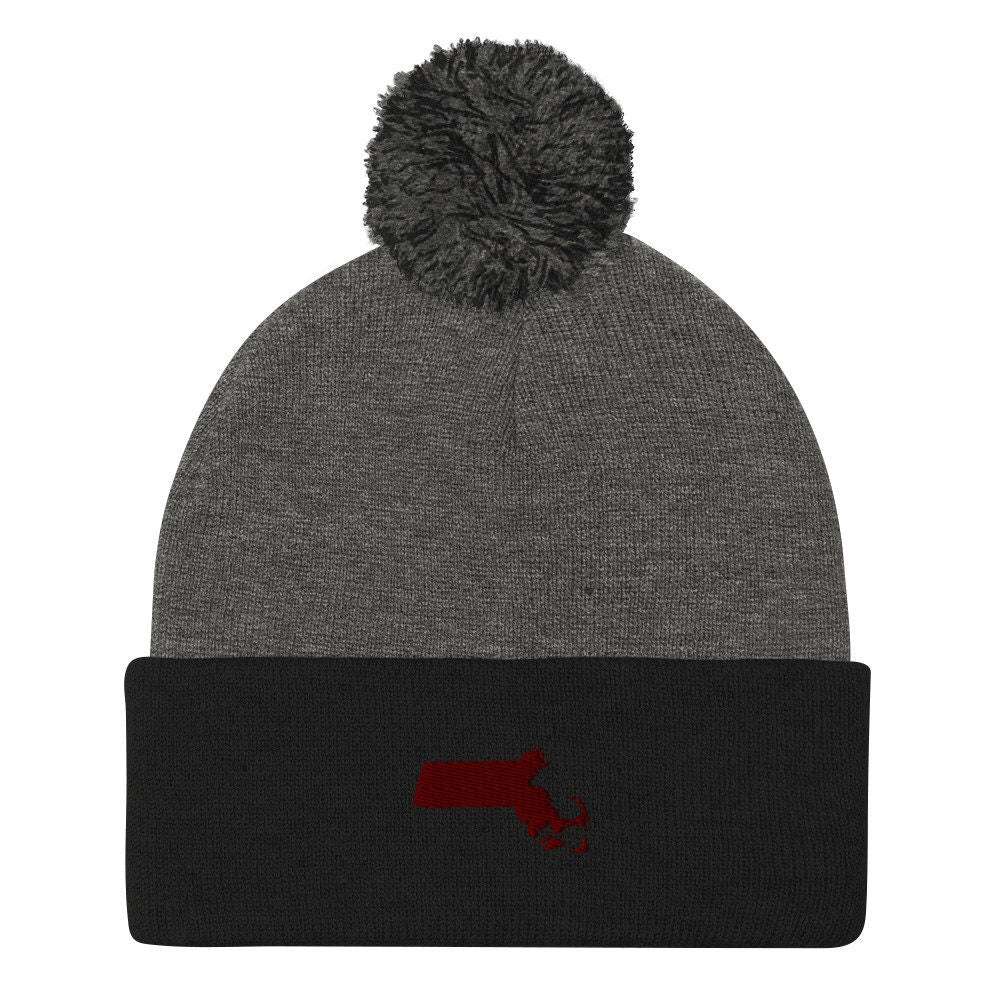 Massachusetts Pom-Pom Beanie