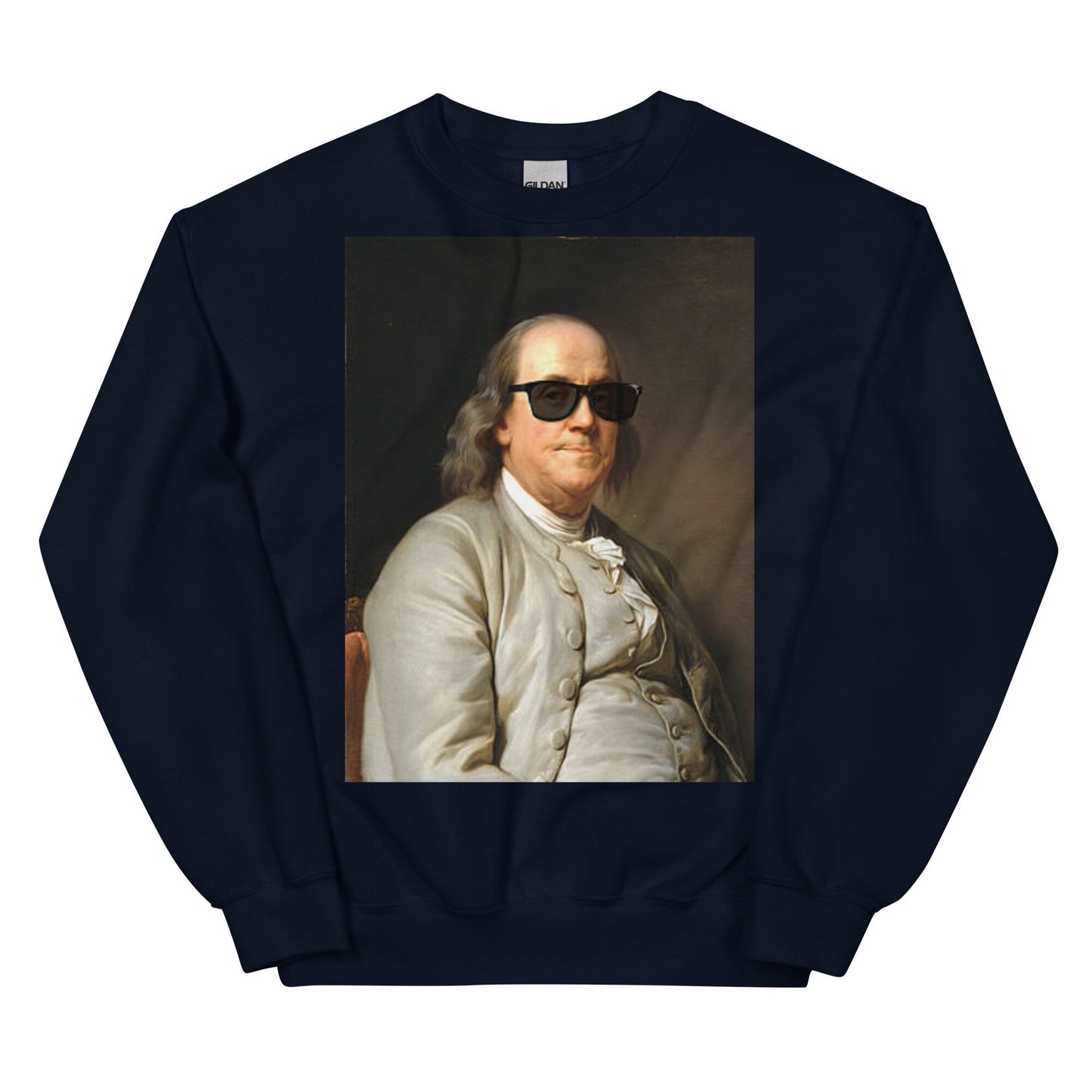 Benjamin Franklin with Sunglasses Sweatshirt