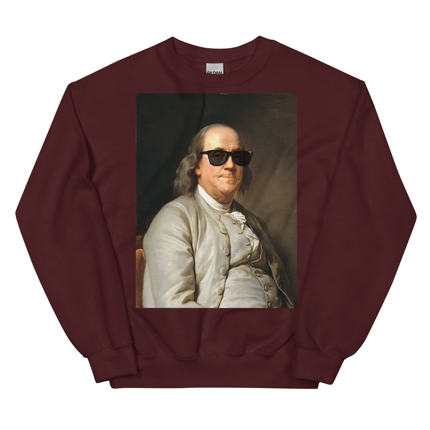 Benjamin Franklin with Sunglasses Sweatshirt