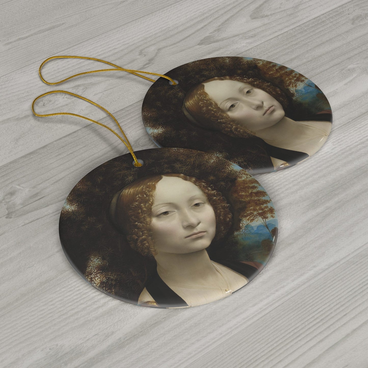 Ginevra de' Benci Ceramic Ornament
