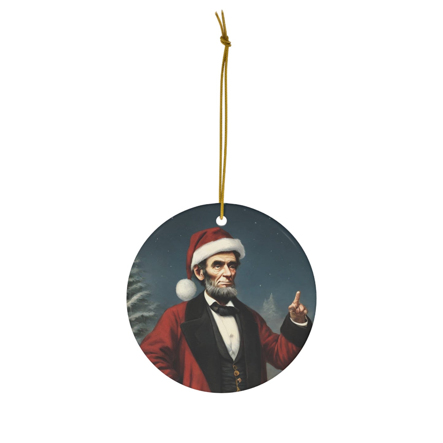 Abraham Lincoln Ceramic Ornament, 1-Pack
