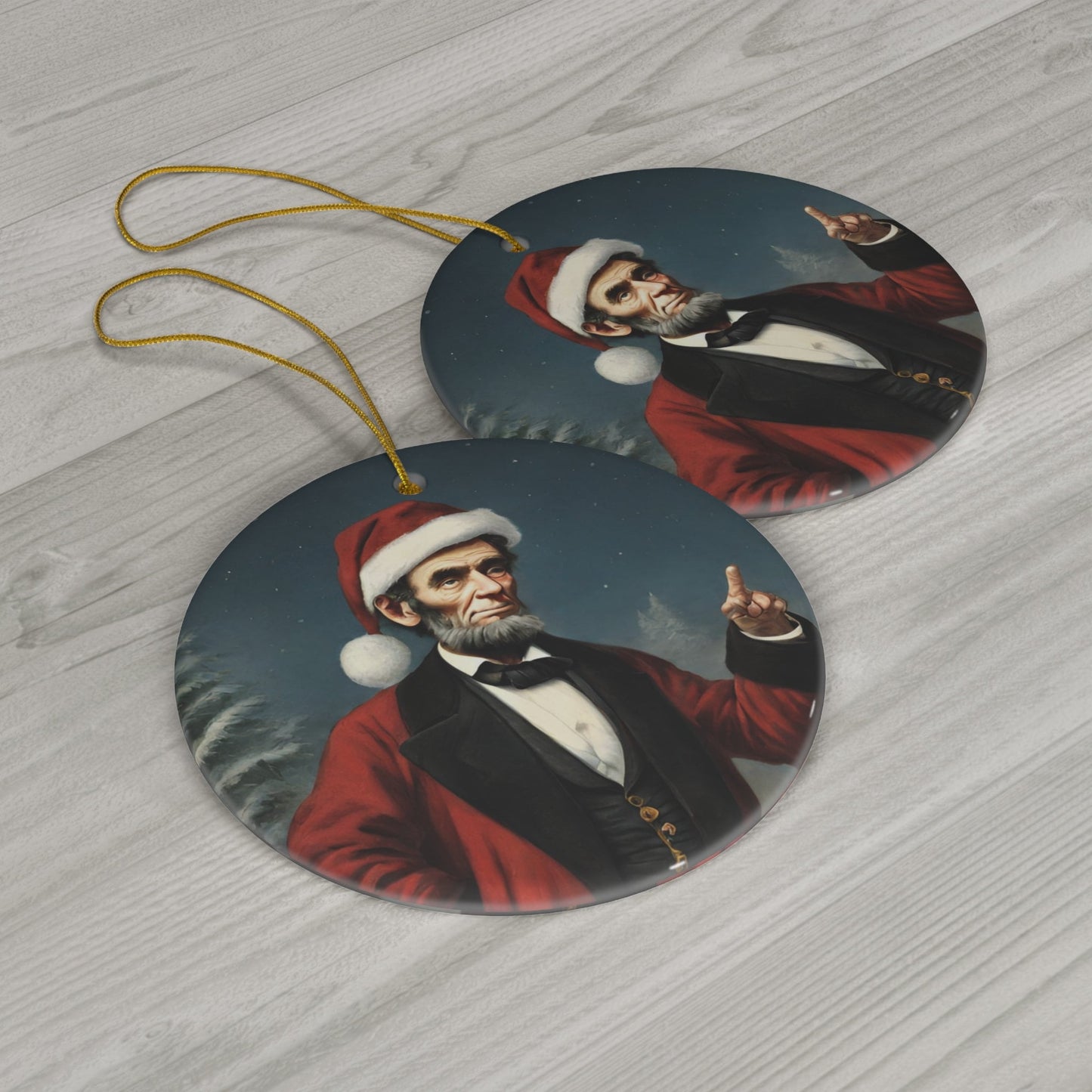 Abraham Lincoln Ceramic Ornament, 1-Pack