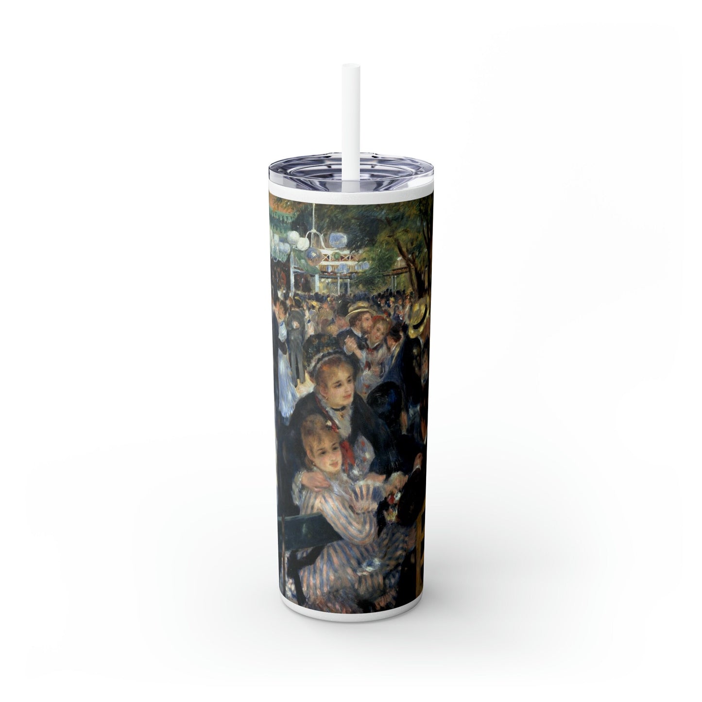 Dance at the Moulin de la Galette by Renoir Skinny Tumbler with Straw, 20oz