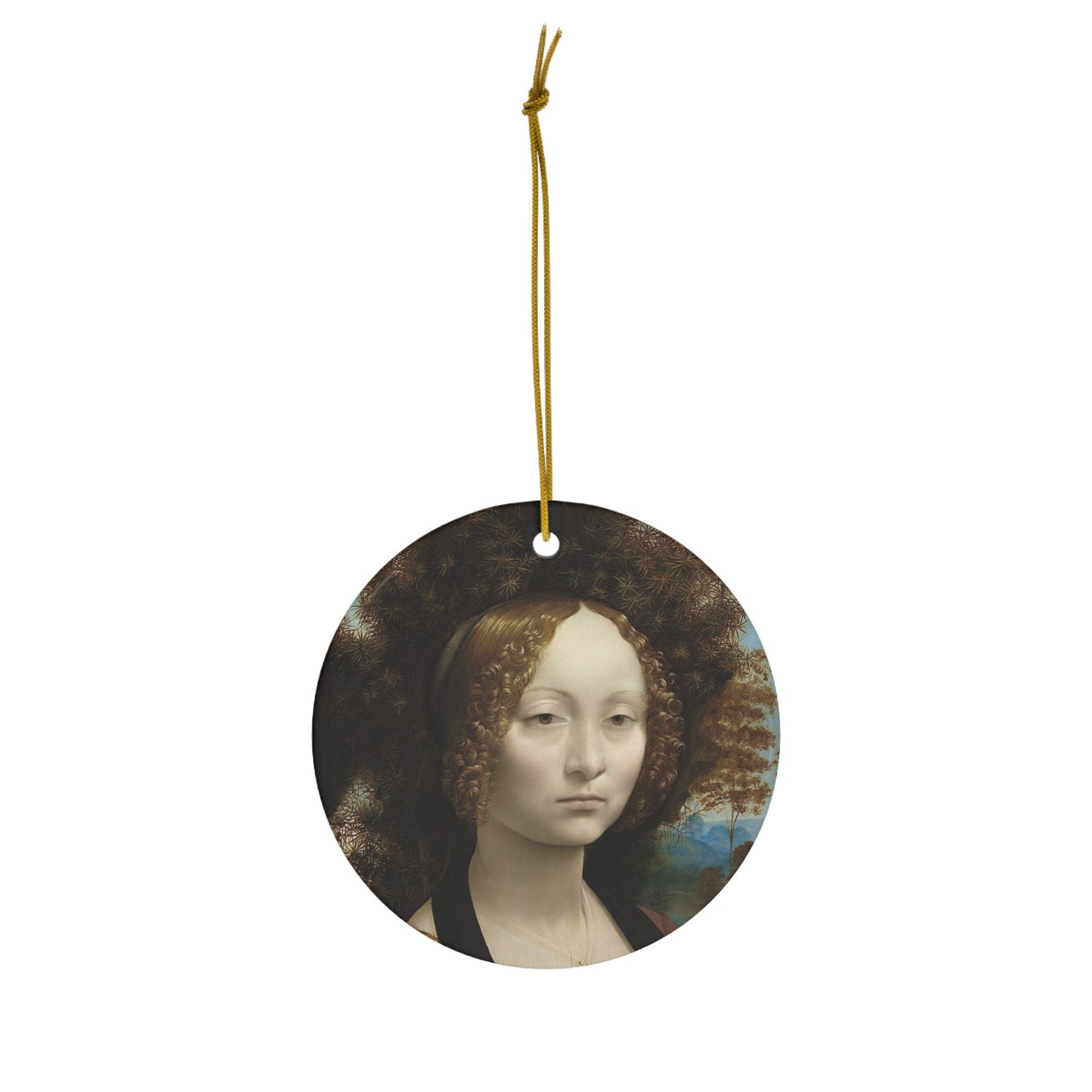 Ginevra de' Benci Ceramic Ornament