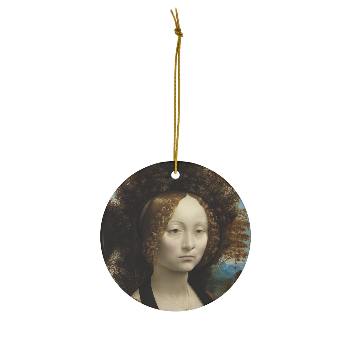 Ginevra de' Benci Ceramic Ornament