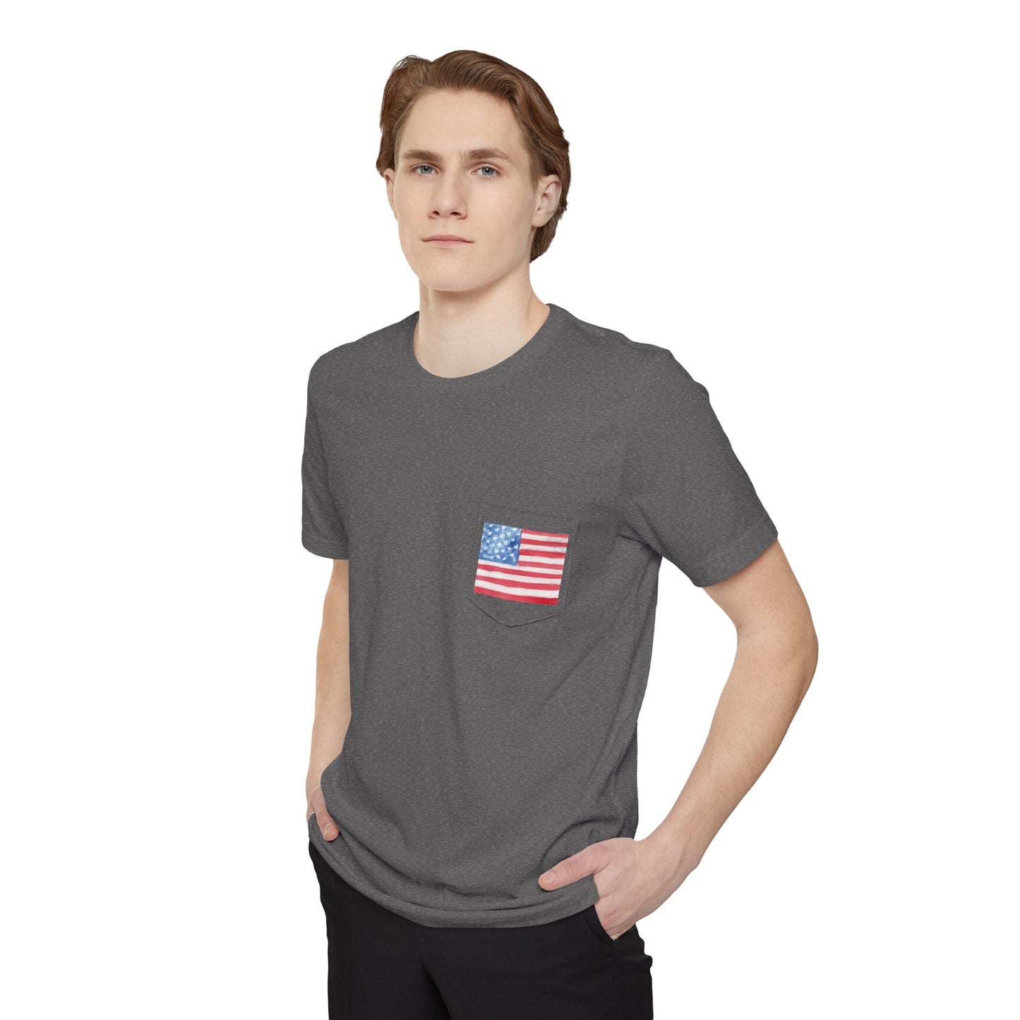 American Flag Pocket Tee