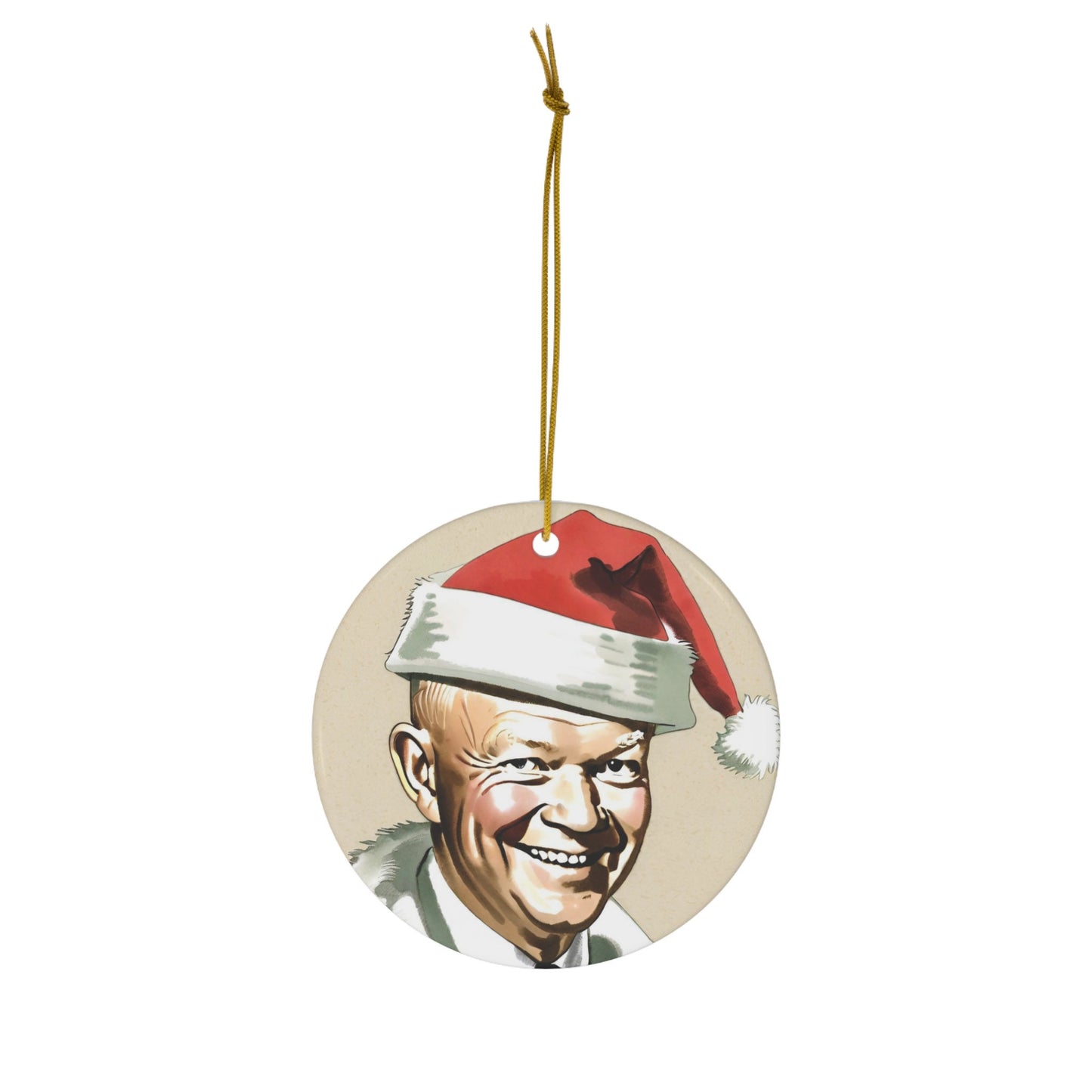 Dwight D. Eisenhower Ceramic Ornament
