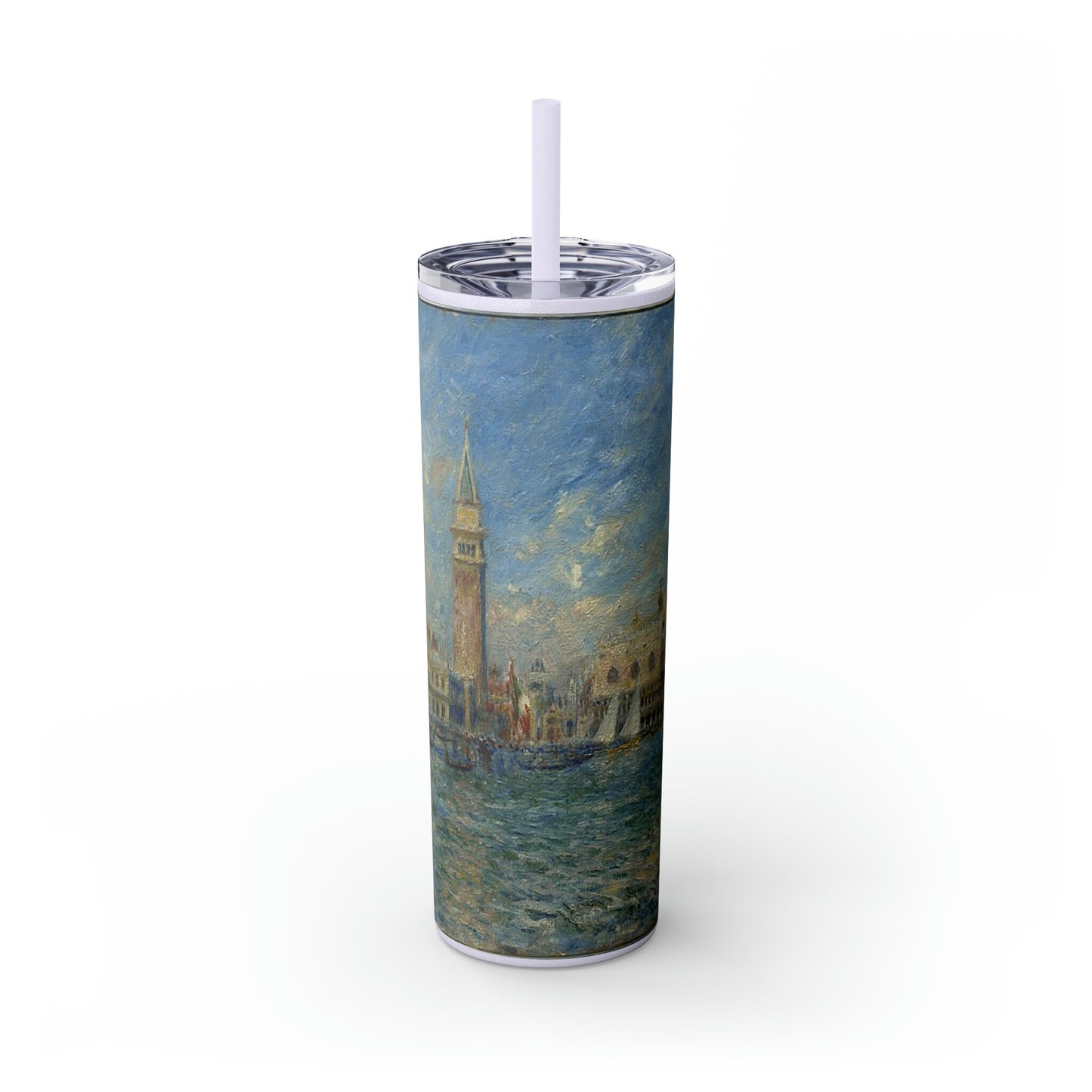 Venice Impression Skinny Tumbler with Straw, 20oz