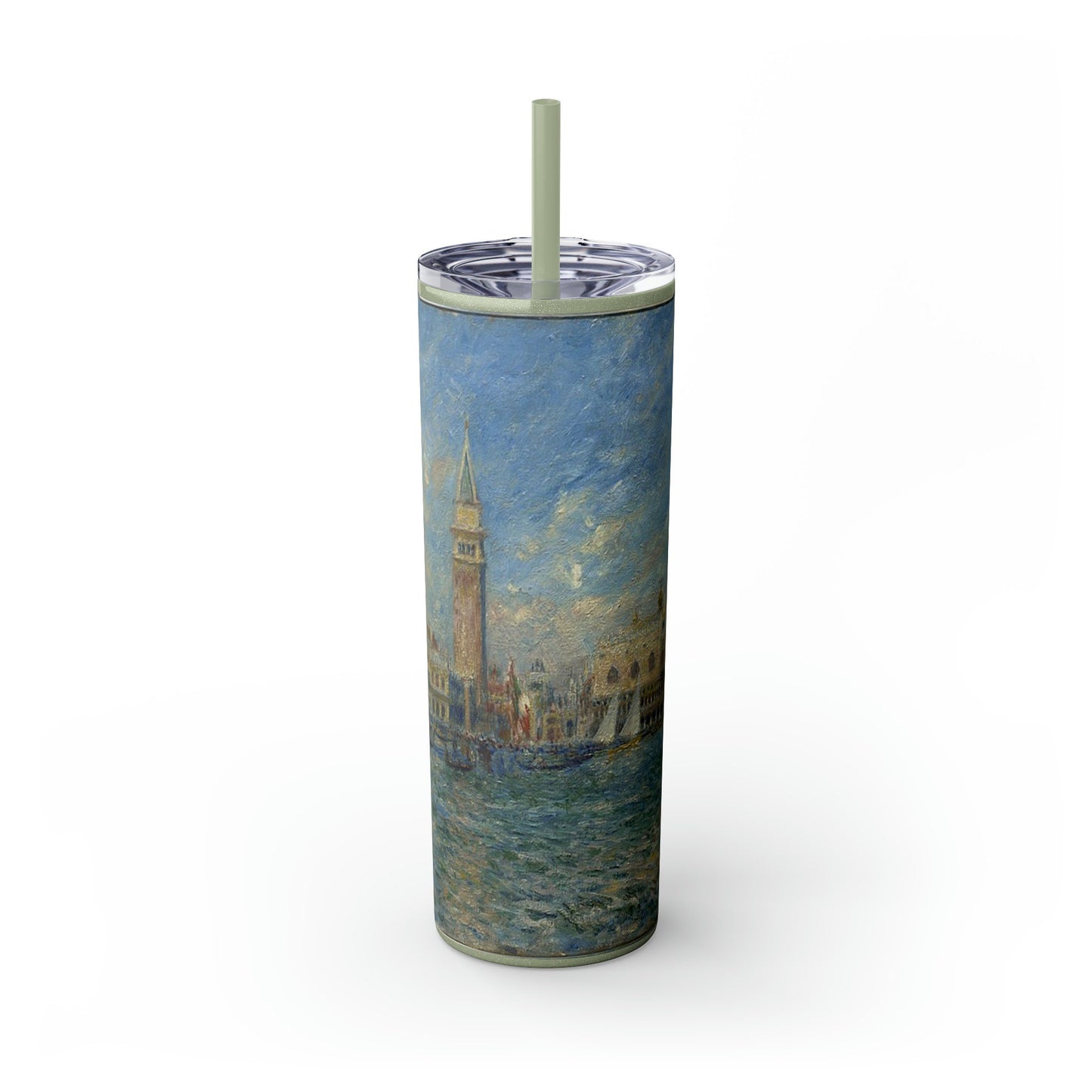 Venice Impression Skinny Tumbler with Straw, 20oz