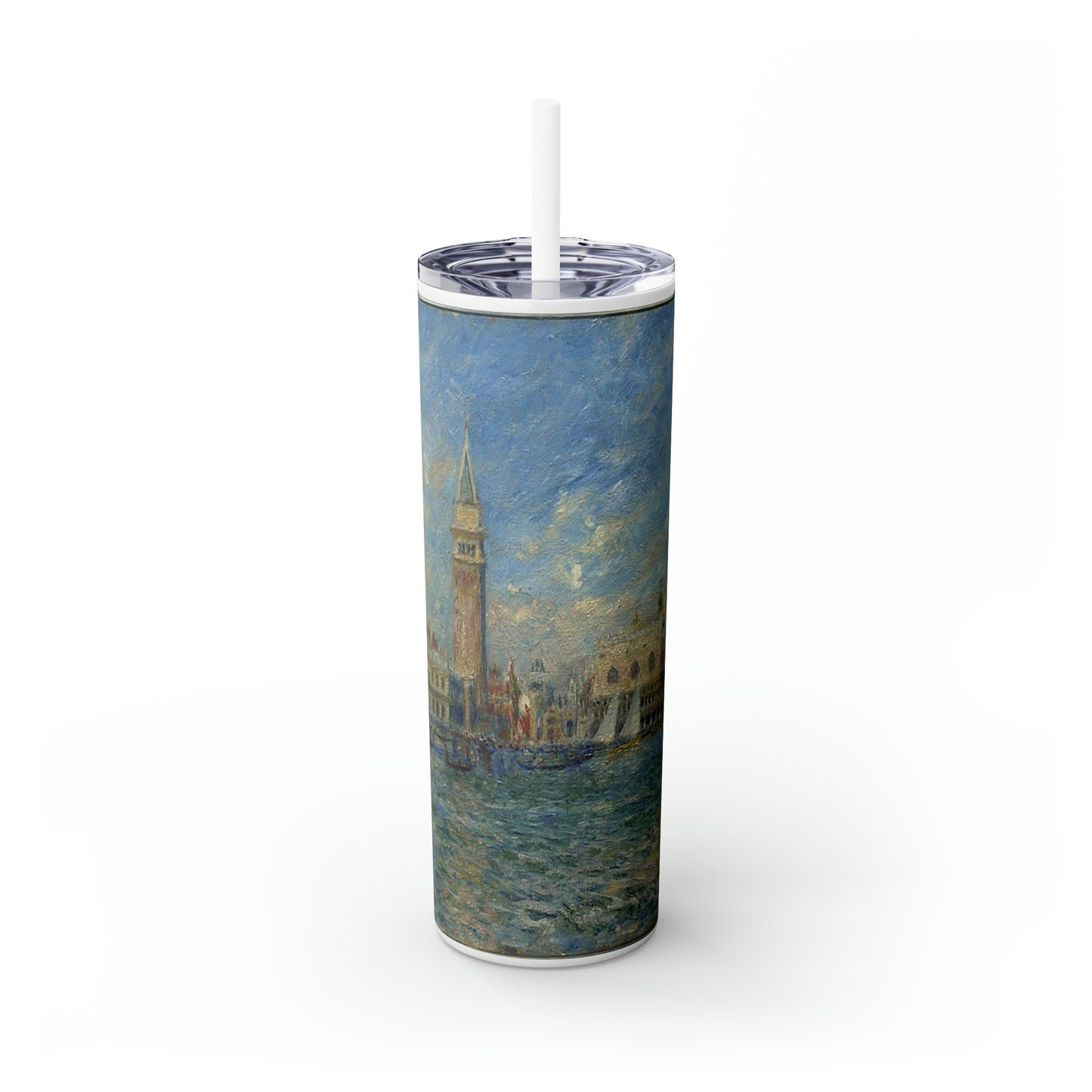 Venice Impression Skinny Tumbler with Straw, 20oz