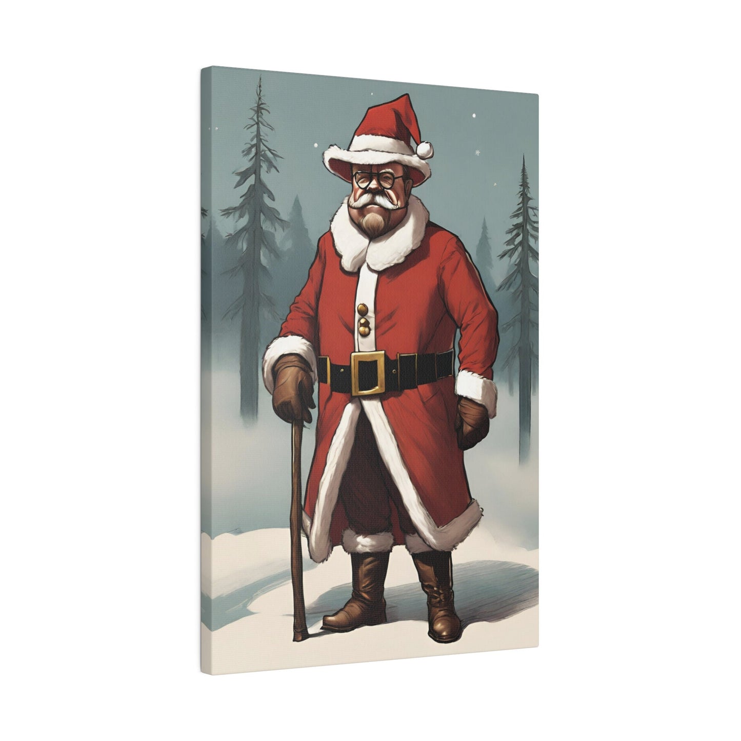Theodore Roosevelt Christmas Matte Canvas, Stretched, 0.75"