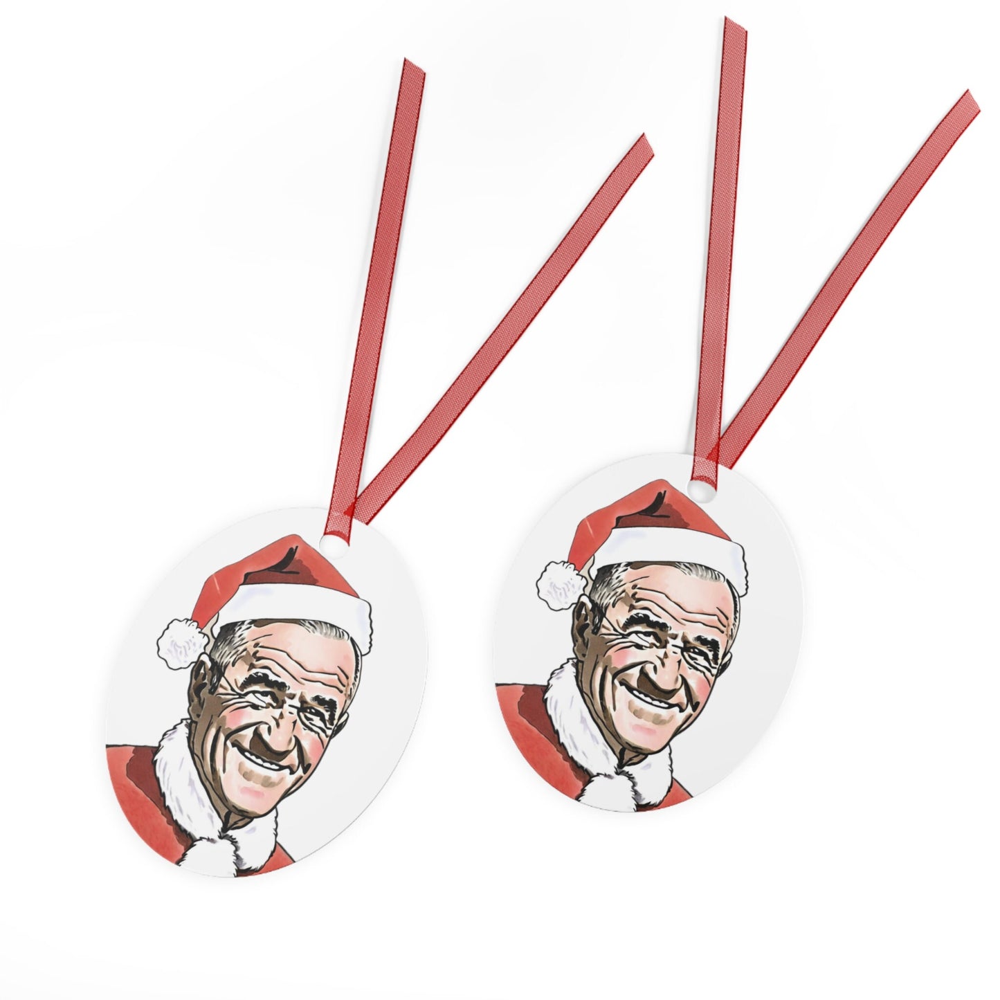 LBJ Metal Ornament