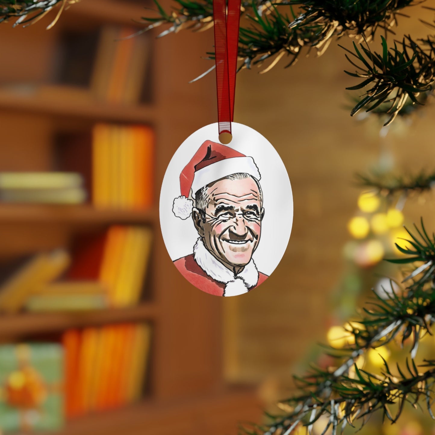 LBJ Metal Ornament