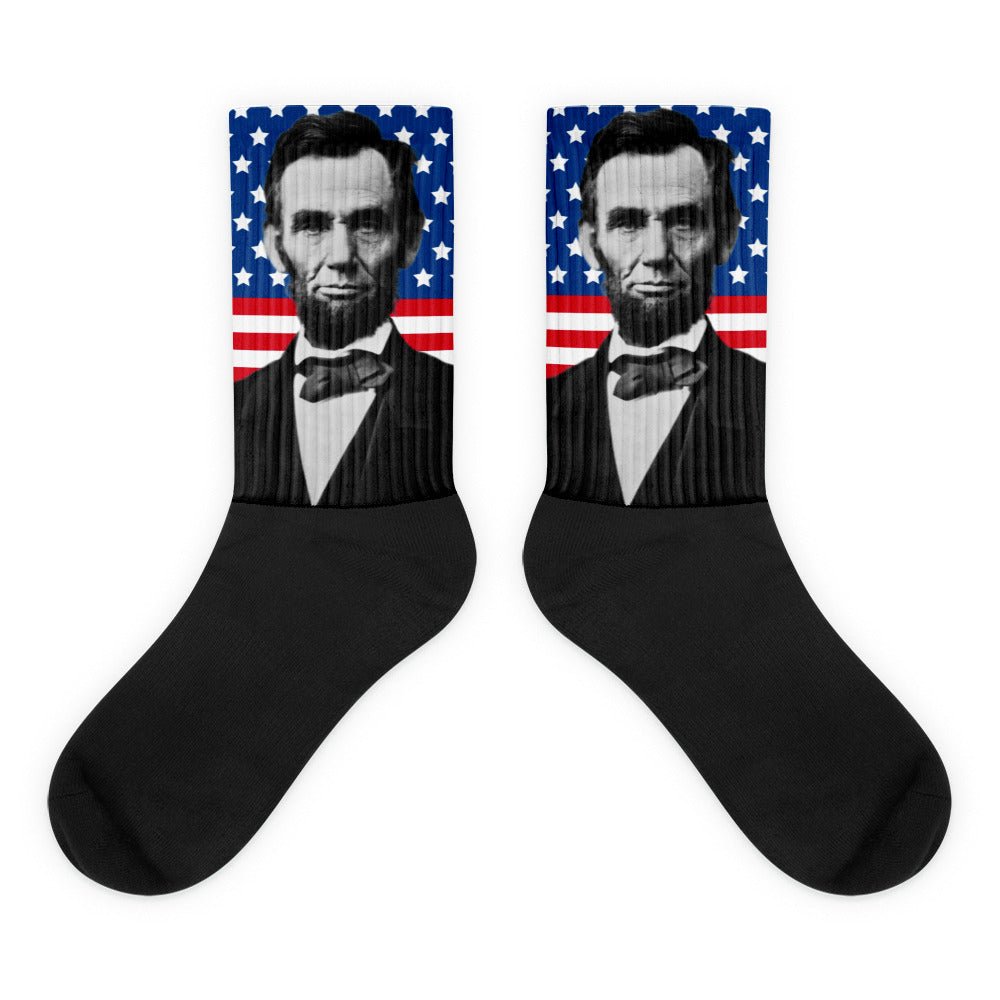 Abraham Lincoln American Flag Socks - One Small Step History