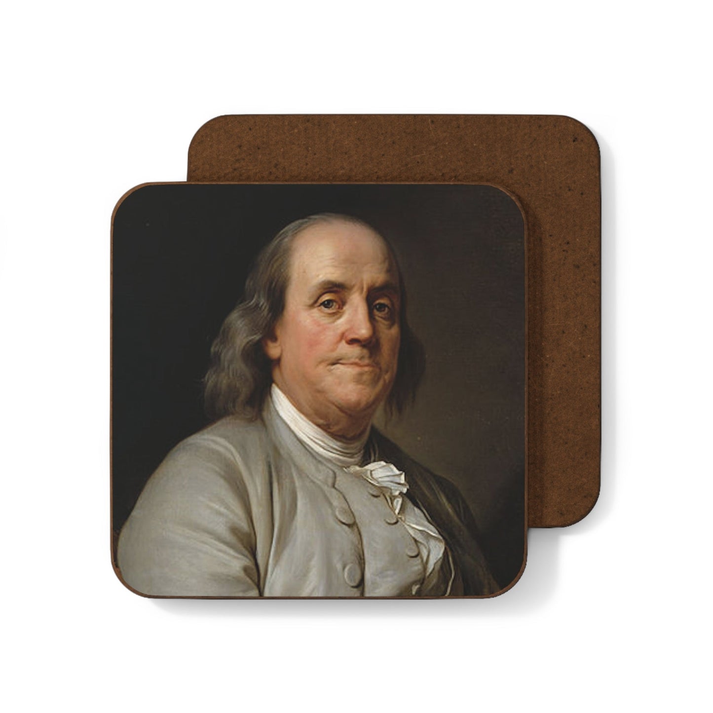 Benjamin Franklin Hardboard Back Coaster