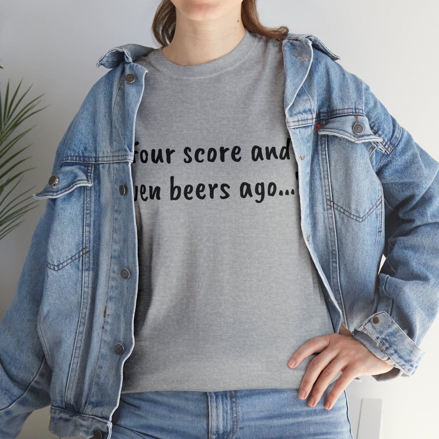 Four Score and Seven Beers Ago Tee - One Small Step History