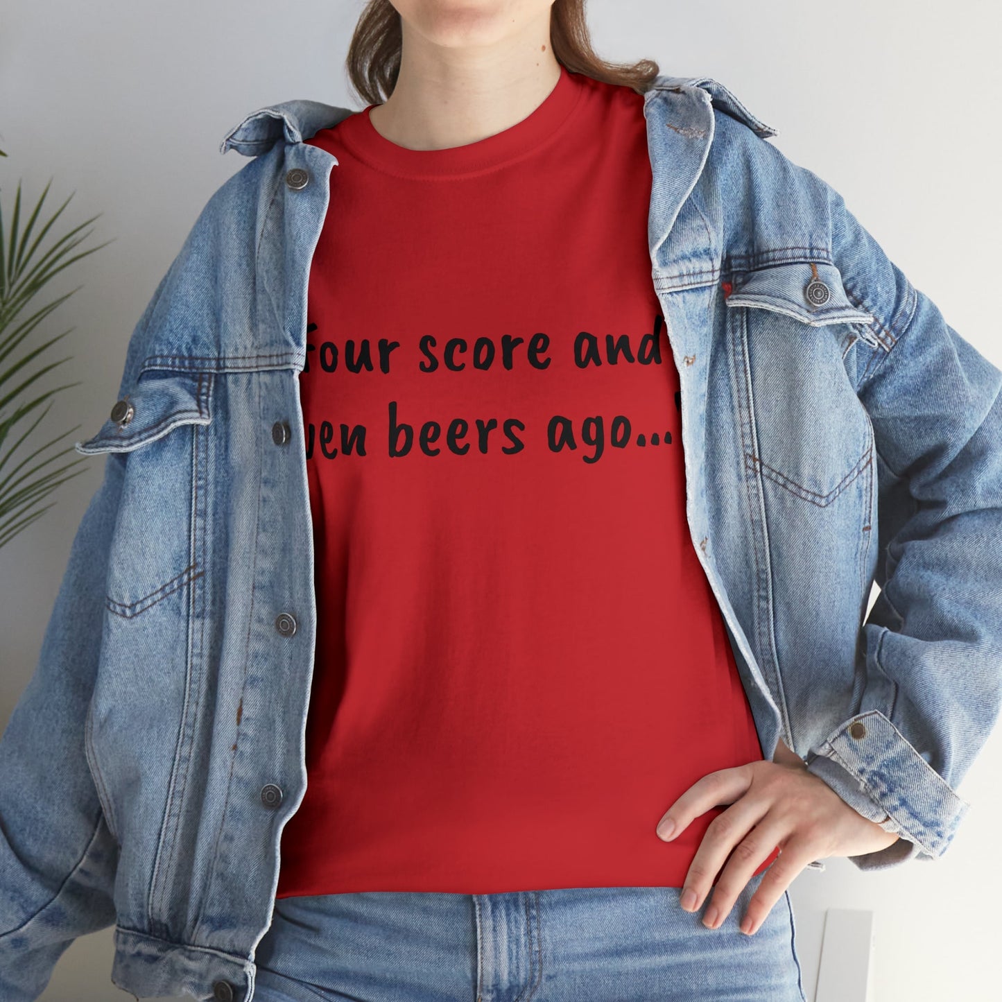 Four Score and Seven Beers Ago Tee - One Small Step History