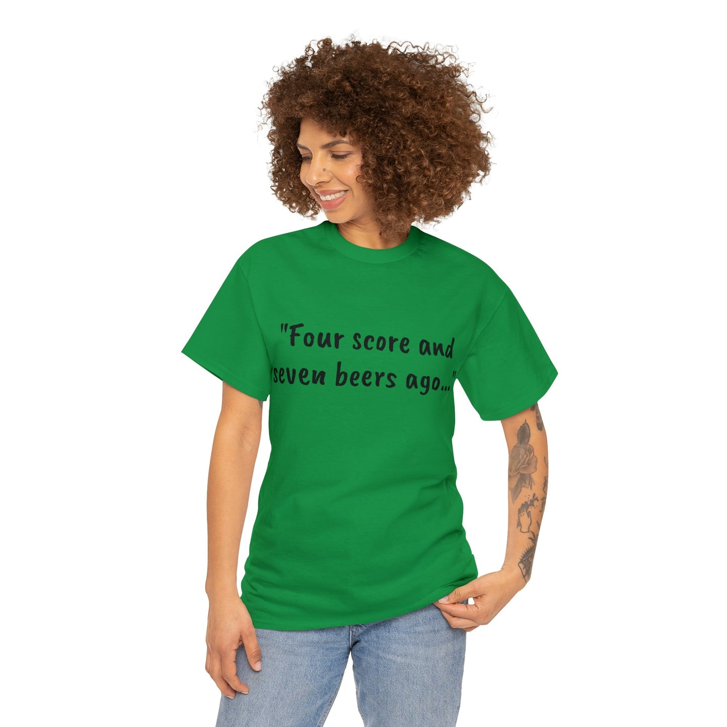 Four Score and Seven Beers Ago Tee - One Small Step History