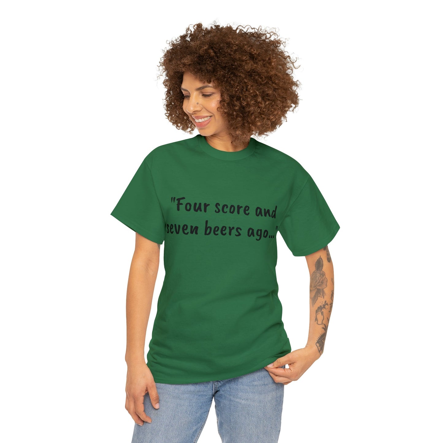 Four Score and Seven Beers Ago Tee - One Small Step History