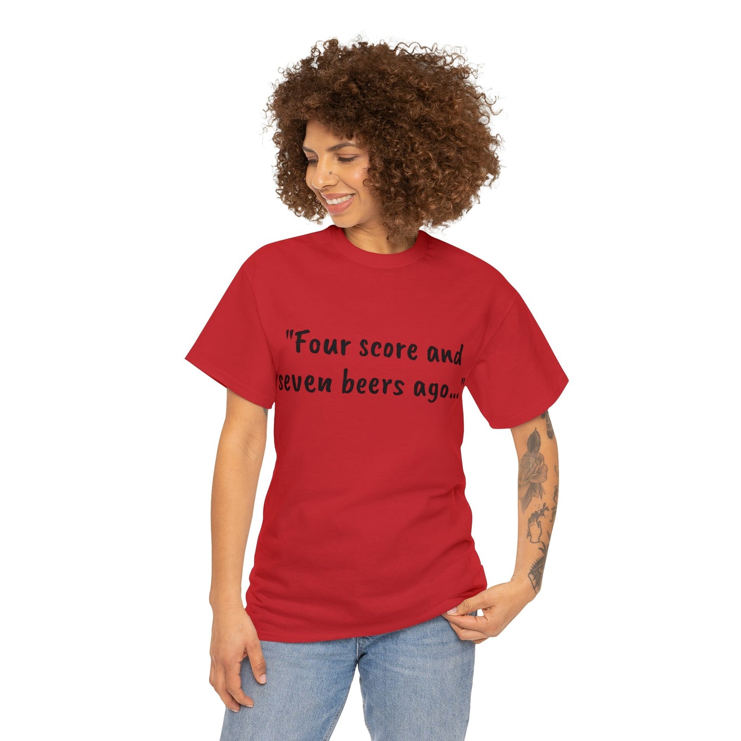 Four Score and Seven Beers Ago Tee - One Small Step History