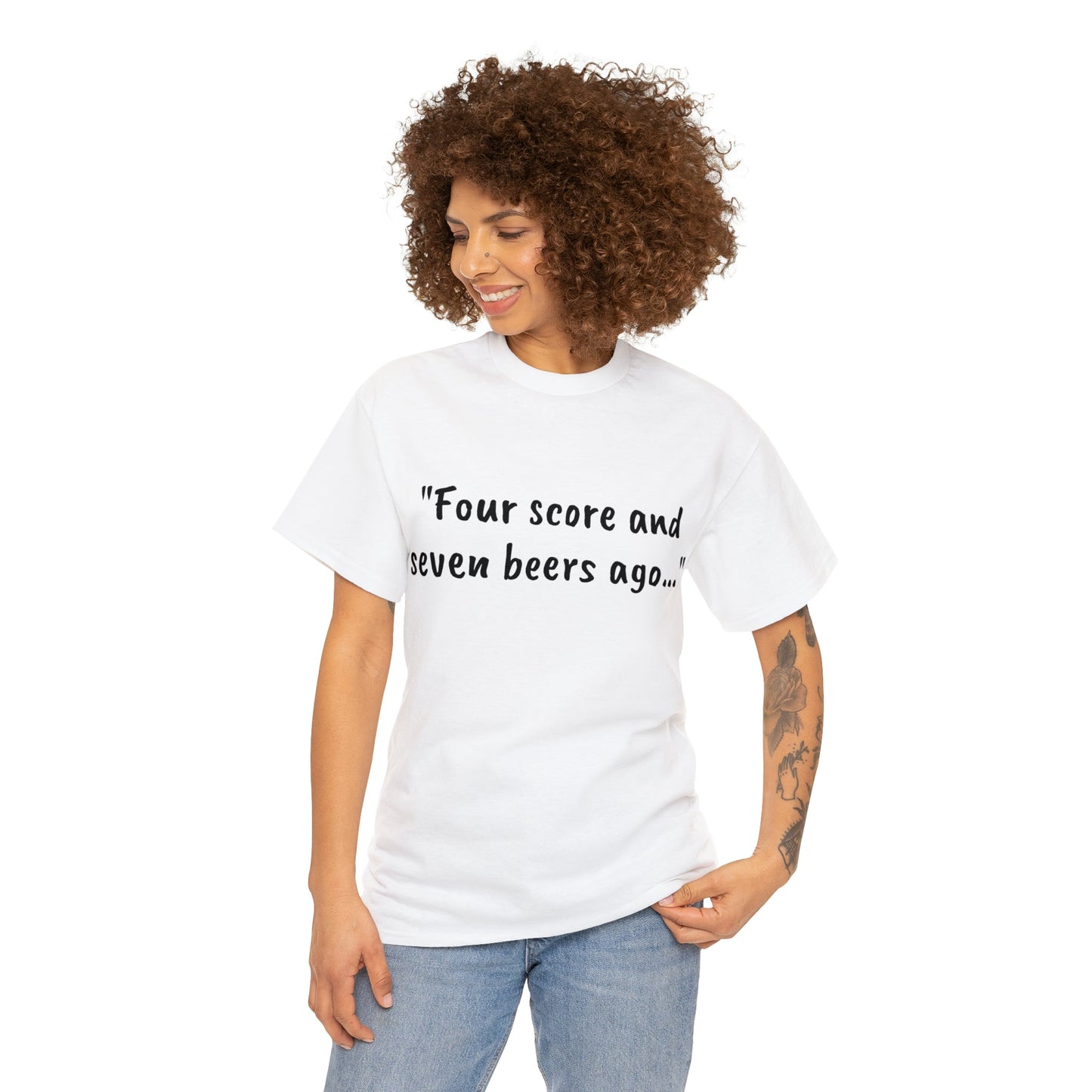 Four Score and Seven Beers Ago Tee - One Small Step History