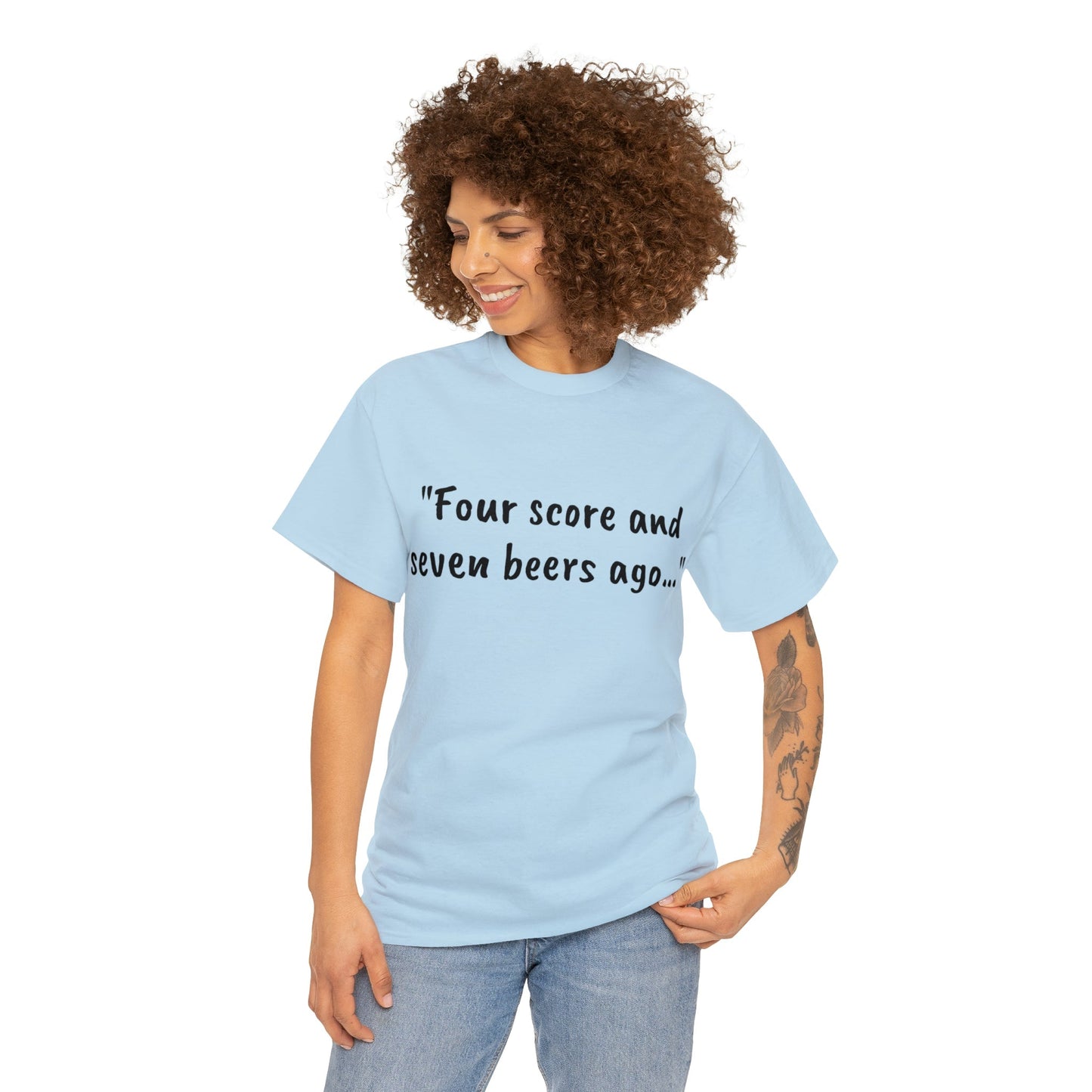 Four Score and Seven Beers Ago Tee - One Small Step History