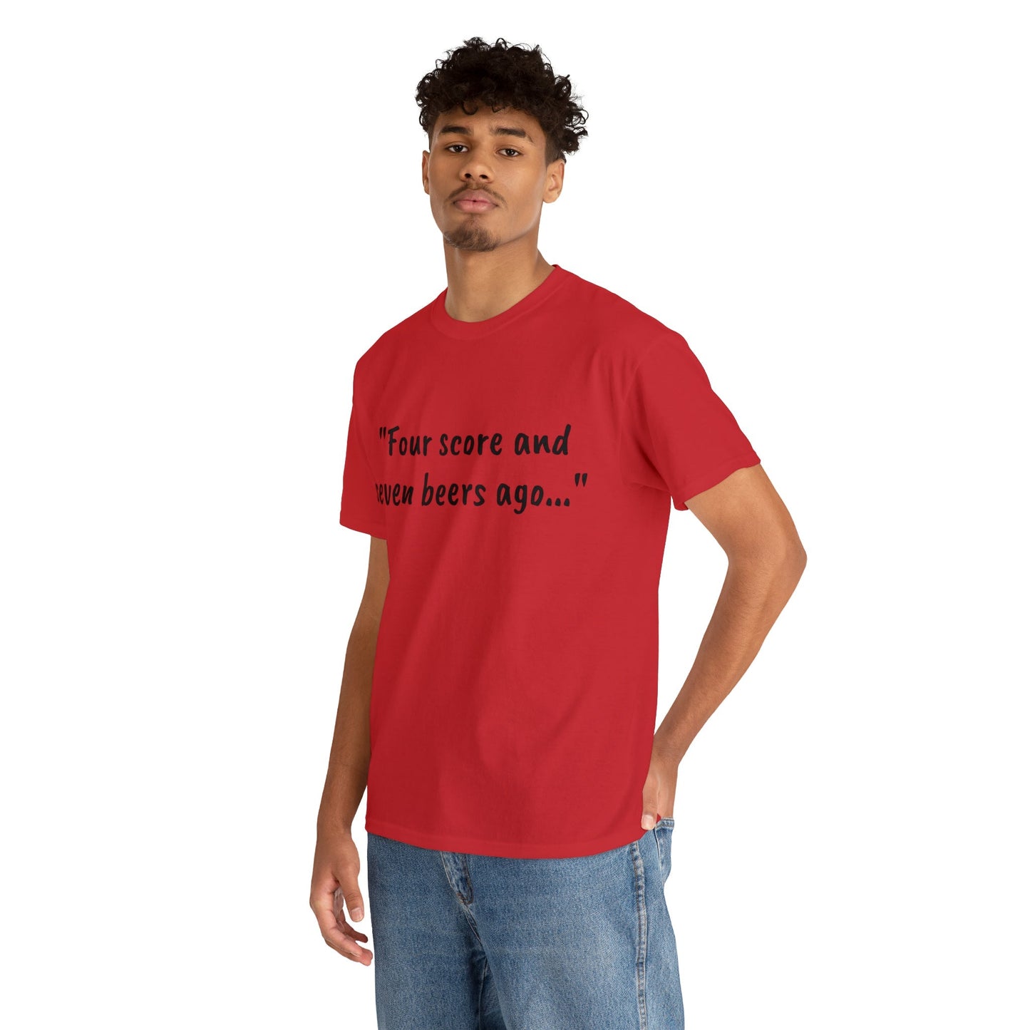 Four Score and Seven Beers Ago Tee - One Small Step History