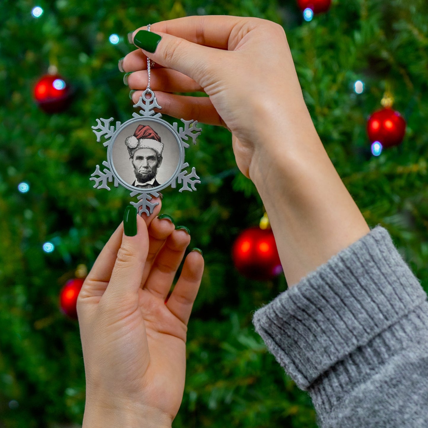 Lincoln Snowflake Ornament - One Small Step History