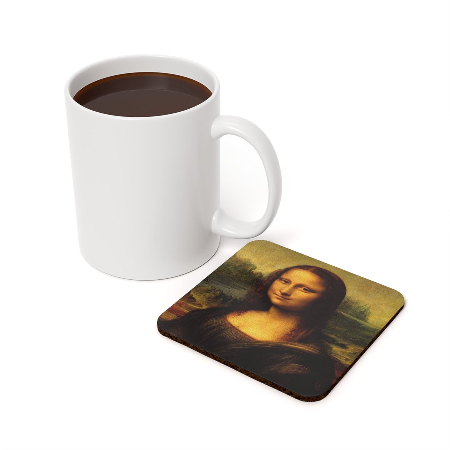 Mona Lisa Cork Back Coaster