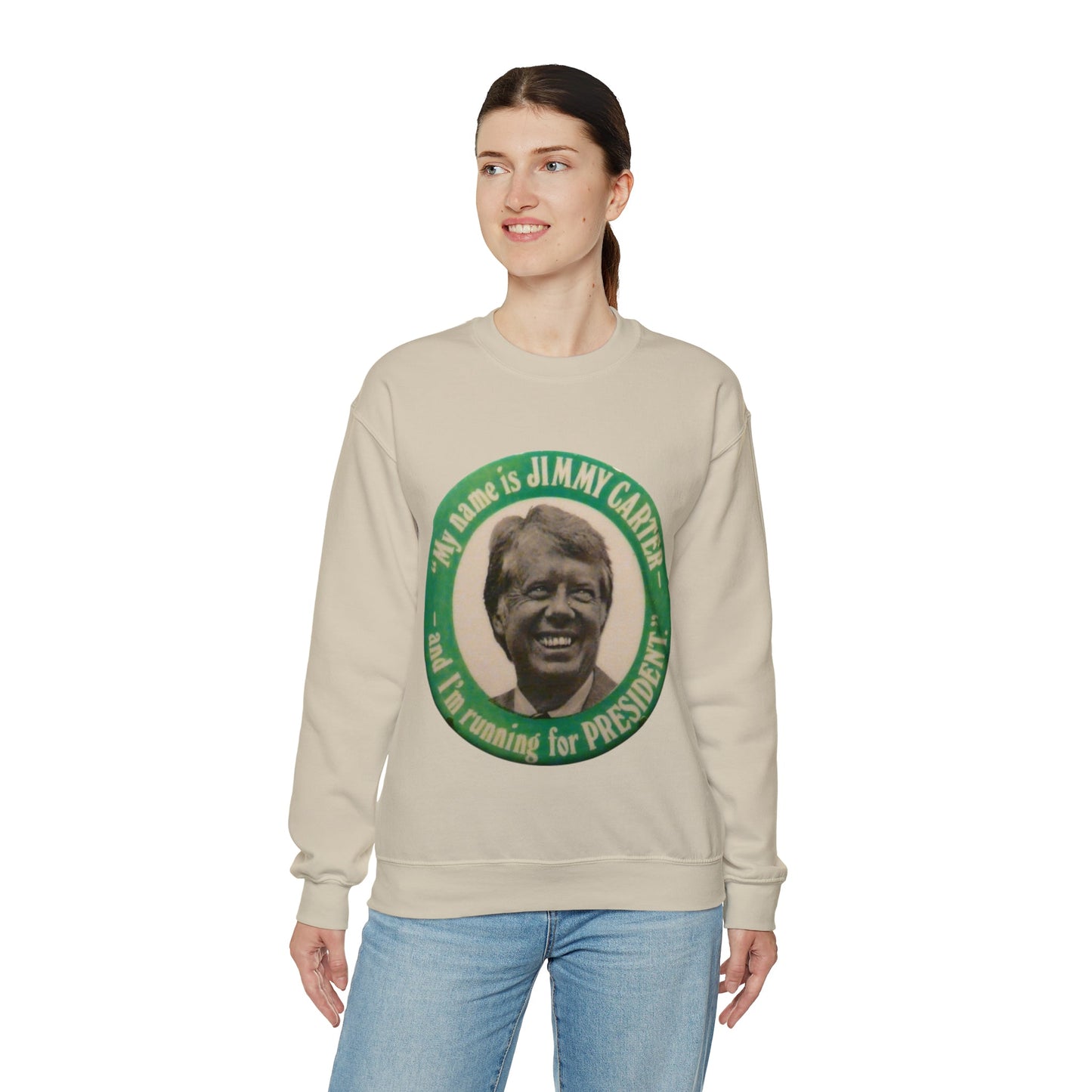My Name is Jimmy Carter and I am Running for President Crewneck Sweatshirt - One Small Step History