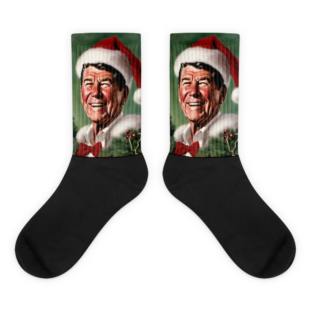 Ronald Reagan Santa Socks - One Small Step History
