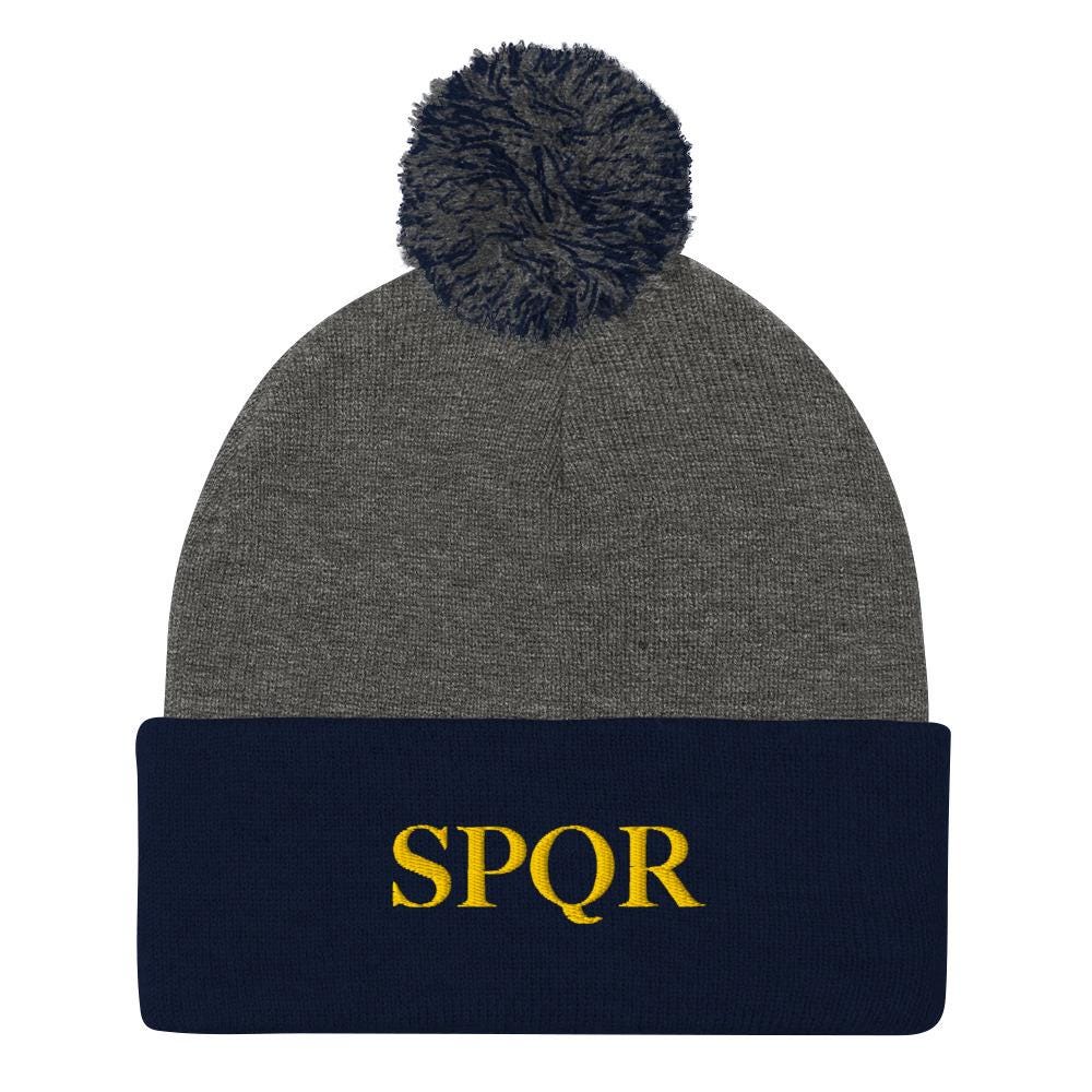 SPQR Pom-Pom Beanie