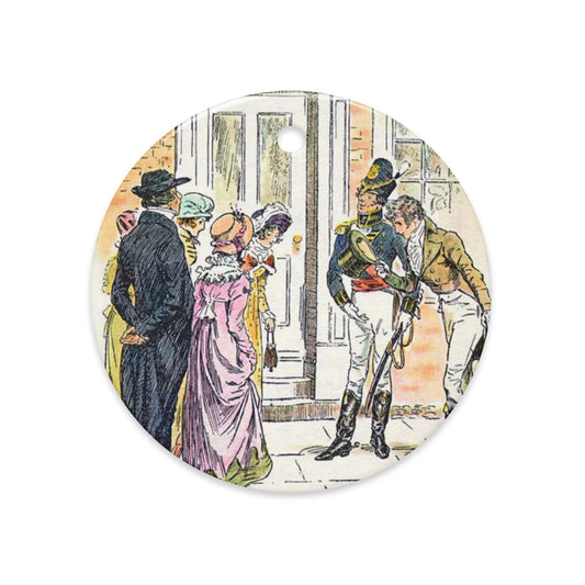 Pride and Prejudice ceramic ornament