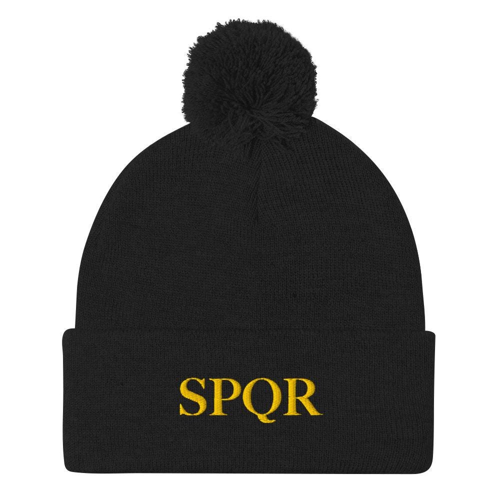 SPQR Pom-Pom Beanie